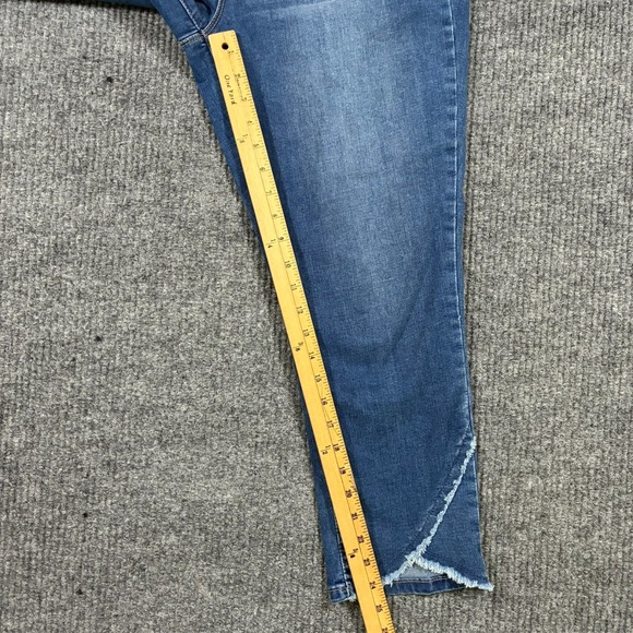 Royalty For Me Womens Jeans Size 12 Blue Denim Frayed Hem Classic Mid Rise - Picture 9 of 11